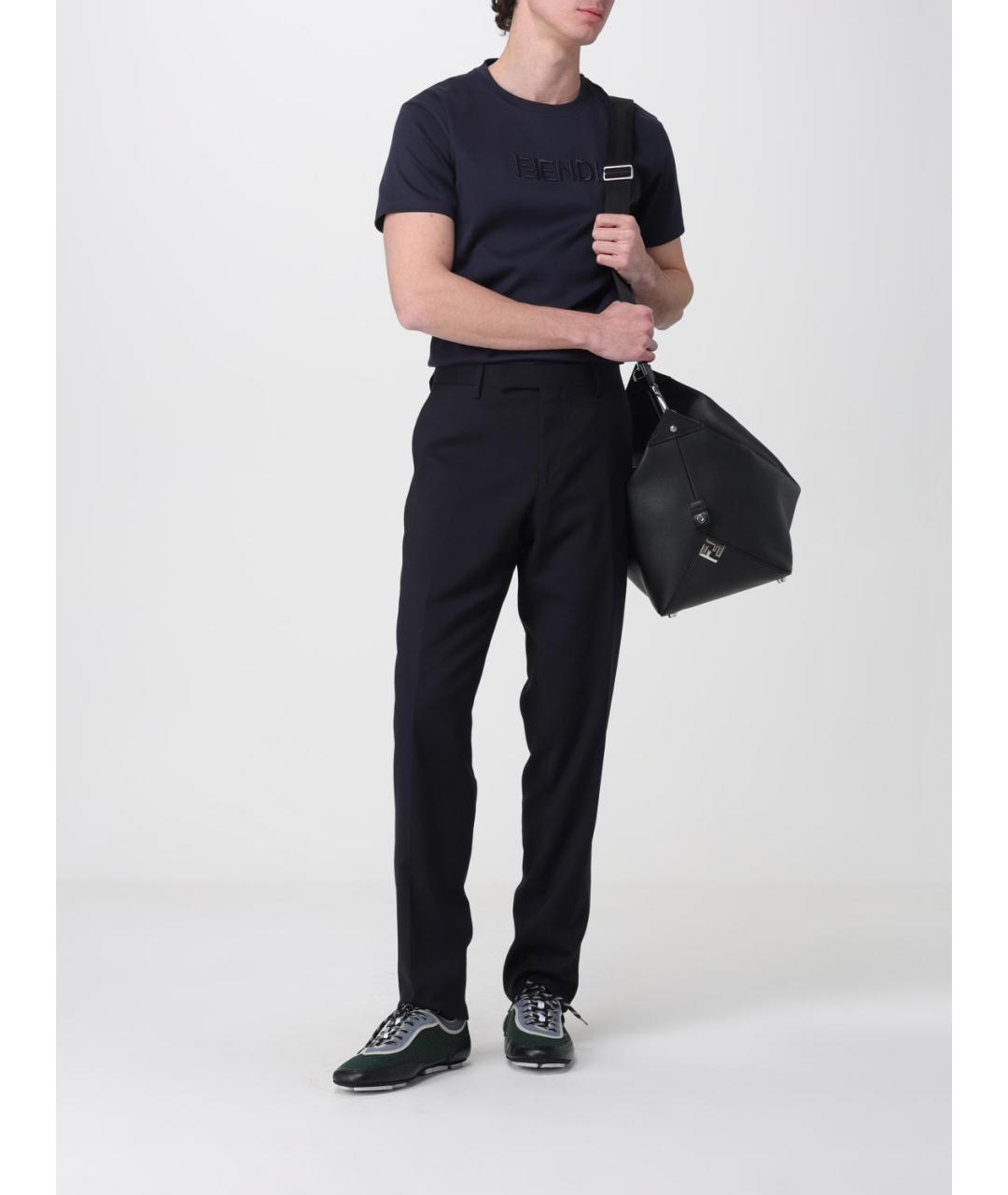 FENDI Темно-синяя футболка, фото 2