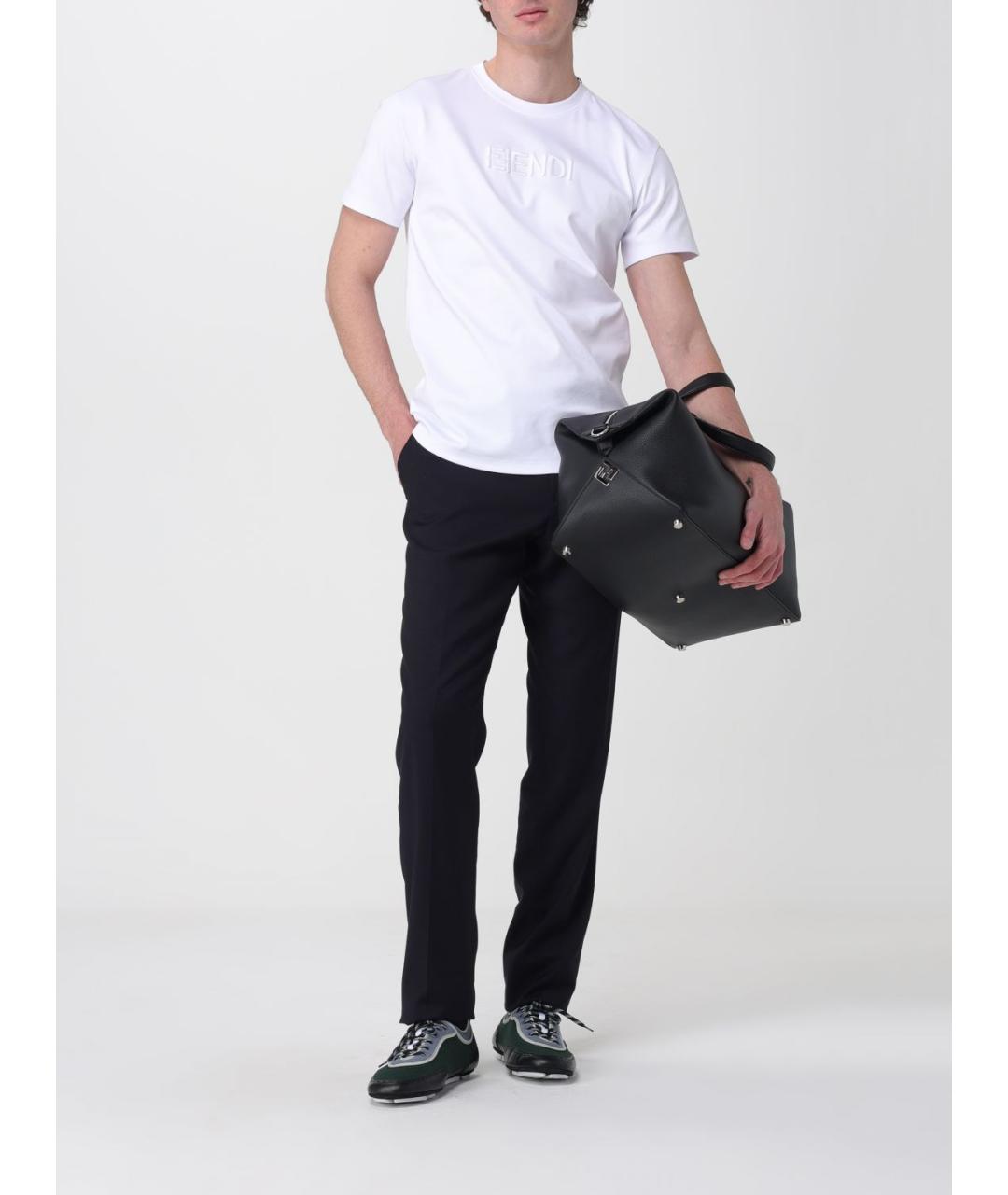 FENDI Белая хлопковая футболка, фото 2