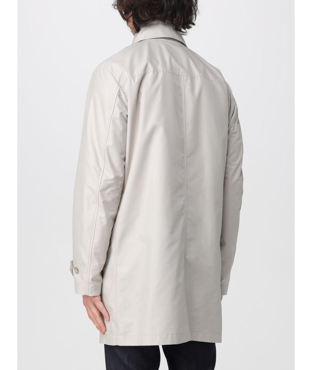 FAY Бежевый полиэстеровый тренч / плащ, фото 2