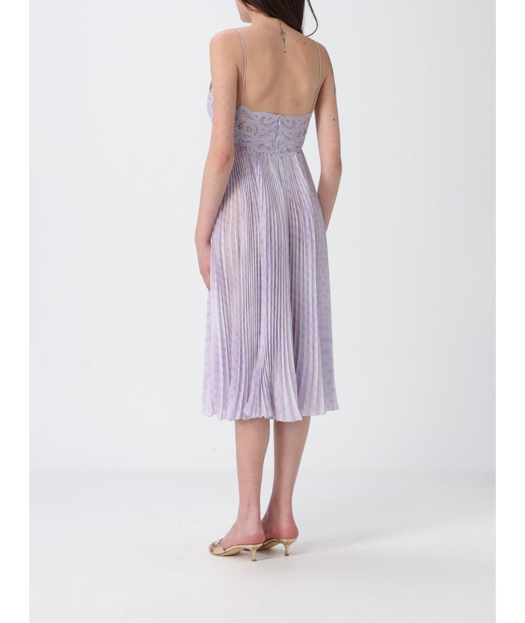 ERMANNO SCERVINO Фиолетовое полиэстеровое повседневное платье, фото 2