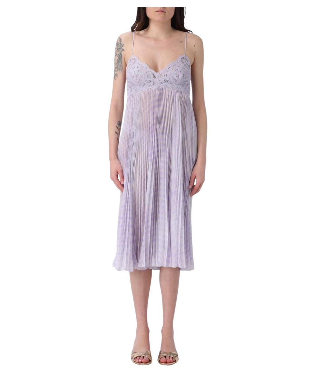 ERMANNO SCERVINO Фиолетовое полиэстеровое повседневное платье, фото 1