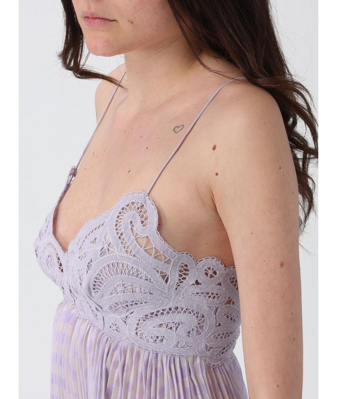 ERMANNO SCERVINO Фиолетовое полиэстеровое повседневное платье, фото 4