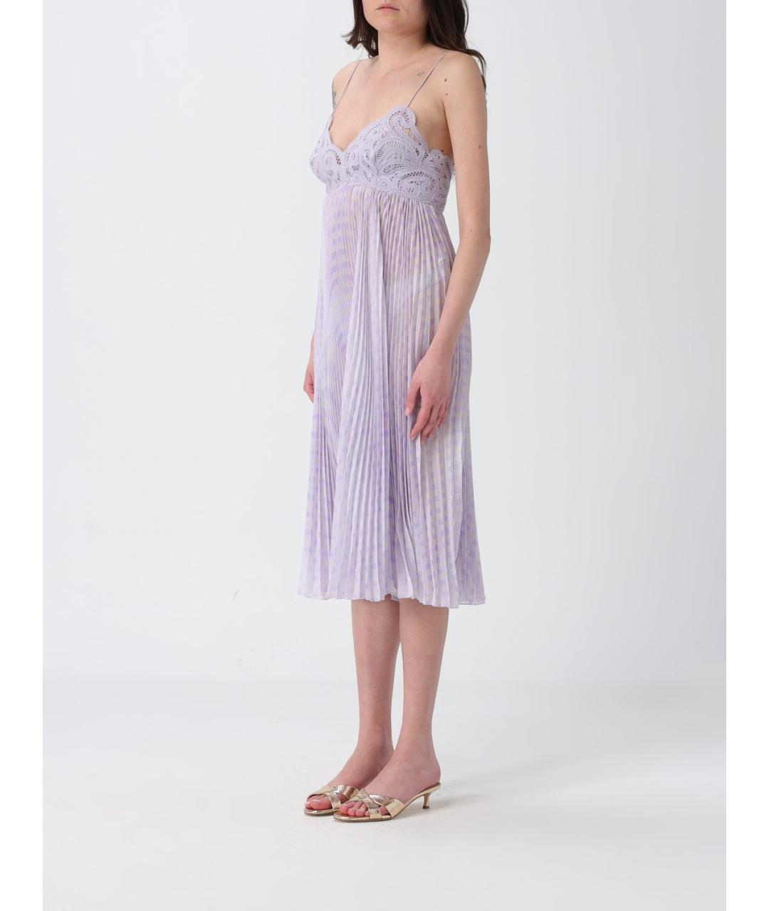 ERMANNO SCERVINO Фиолетовое полиэстеровое повседневное платье, фото 3