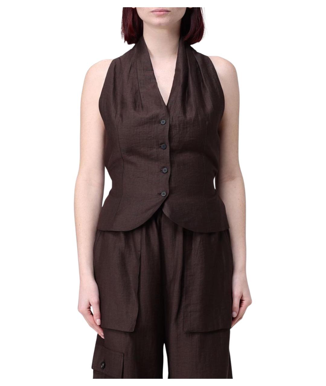 TELA Коричневая жилетка, фото 1