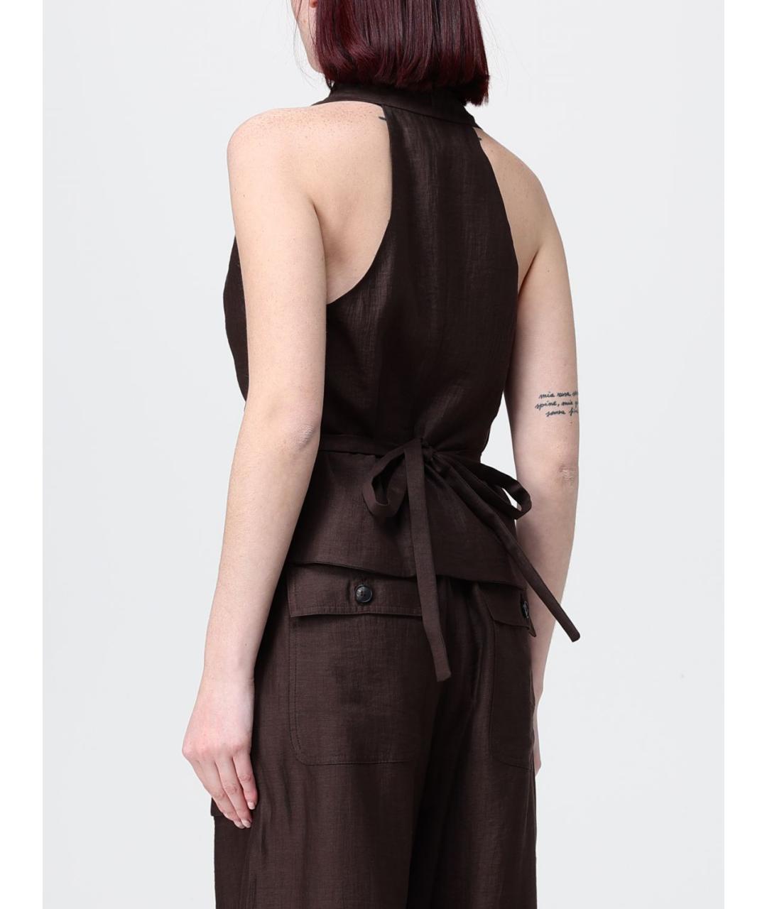 TELA Коричневая жилетка, фото 3