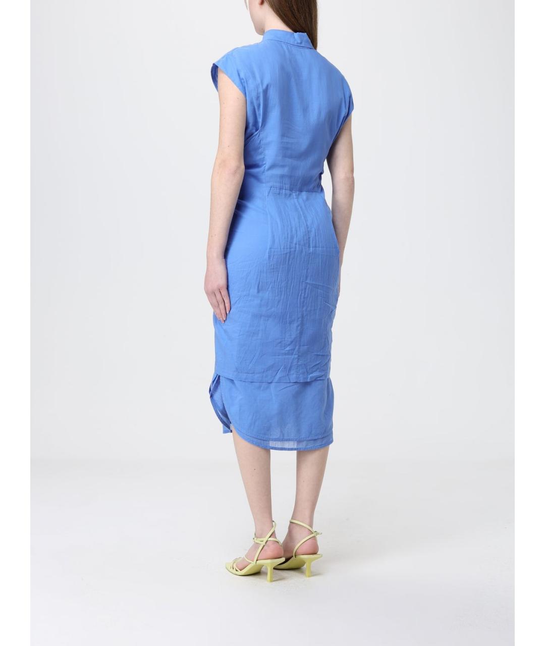 TELA Голубое хлопковое платье, фото 2