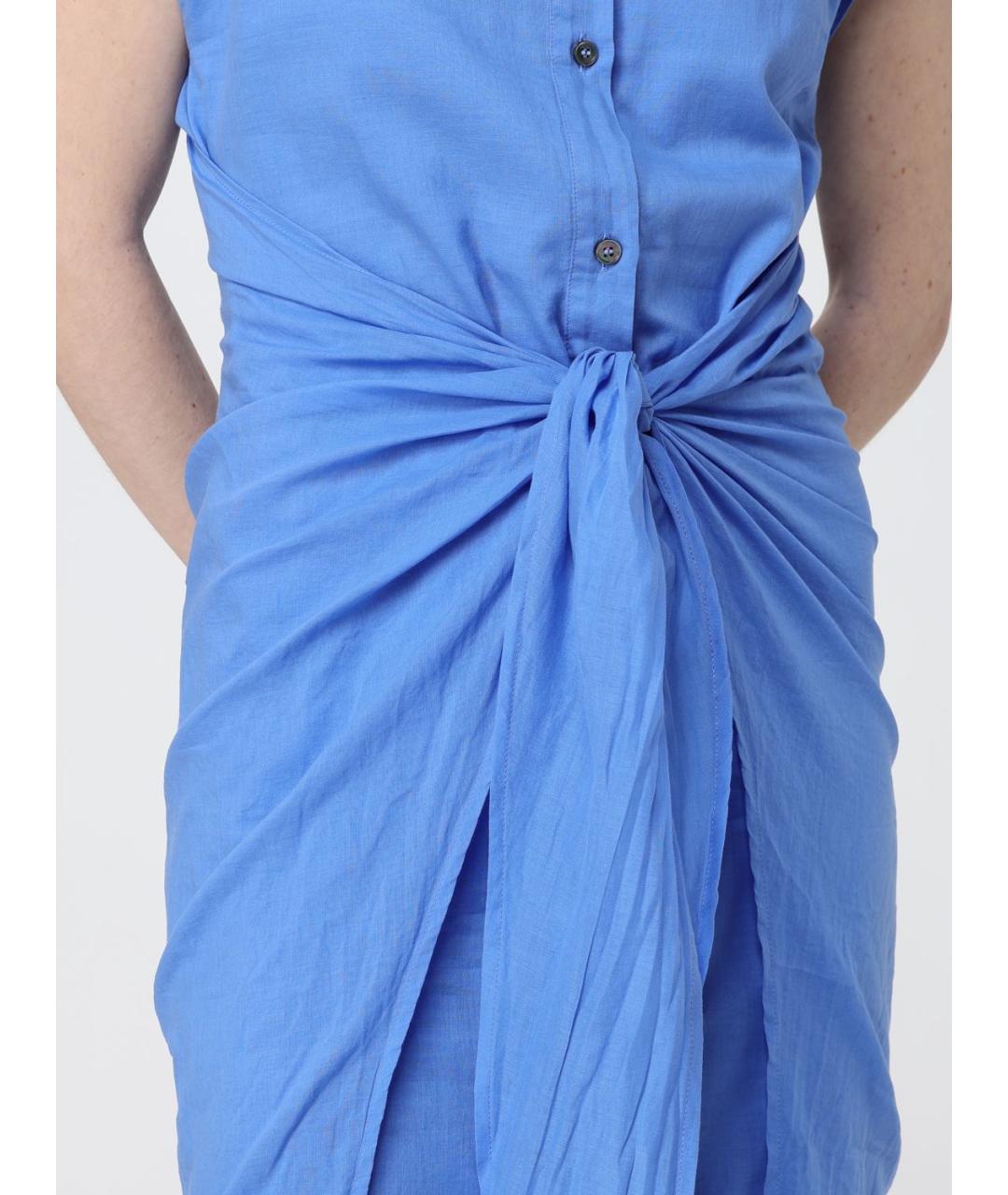 TELA Голубое хлопковое платье, фото 3