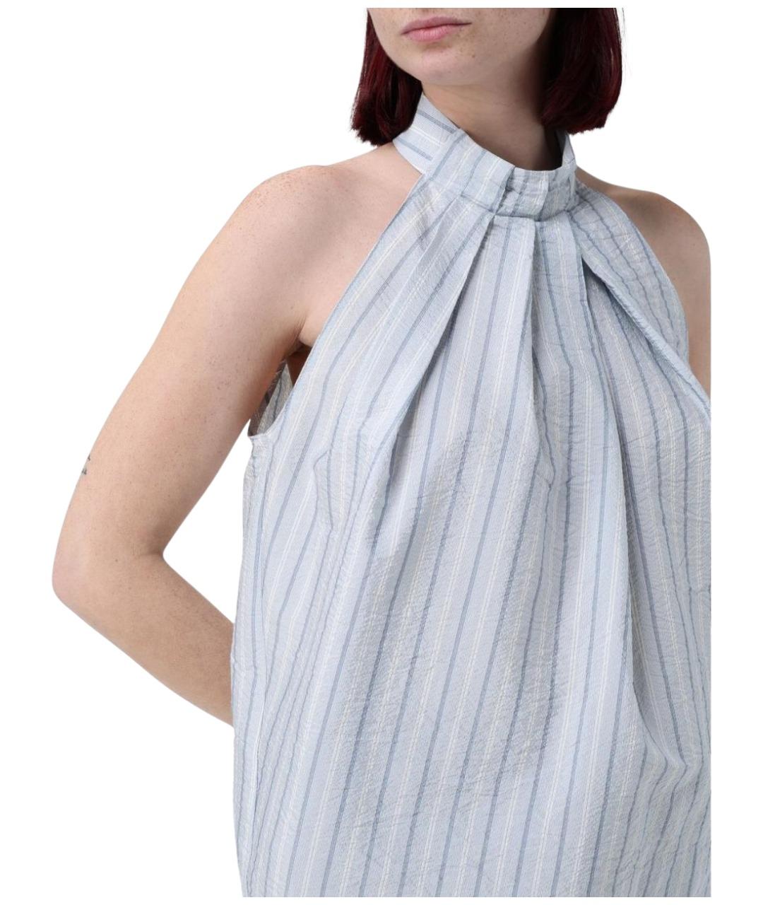 TELA Голубая хлопковая майка, фото 3