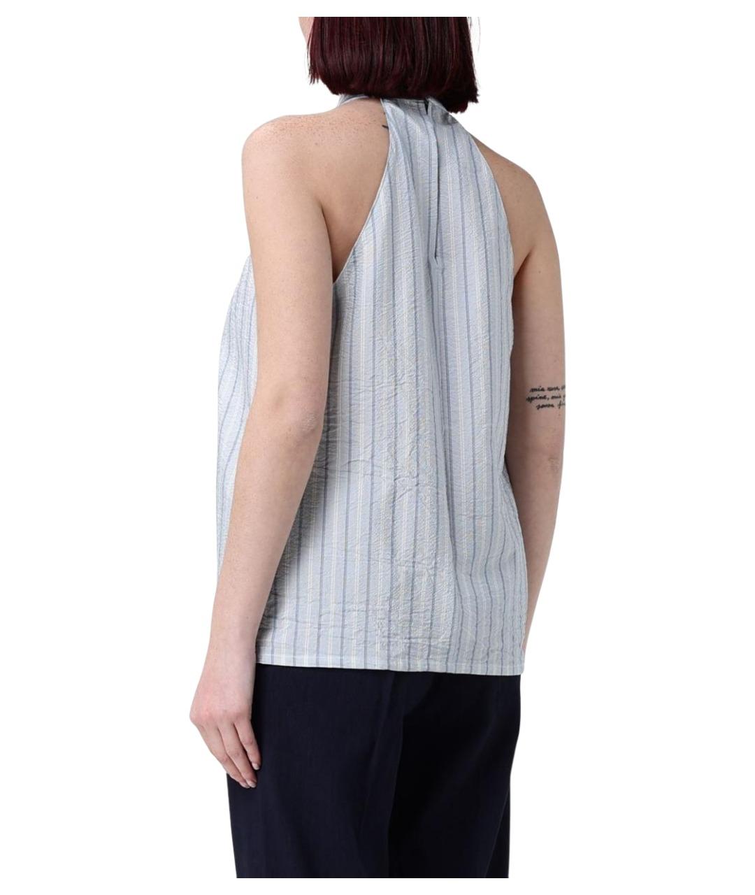 TELA Голубая хлопковая майка, фото 2