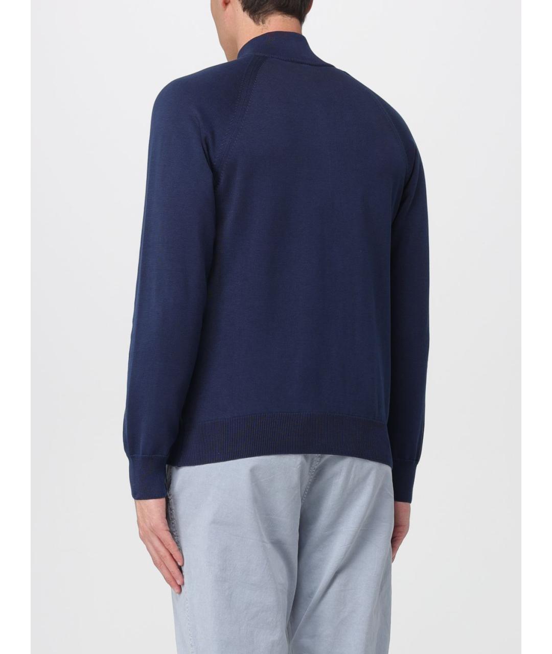 BLAUER Синий хлопковый джемпер / свитер, фото 2