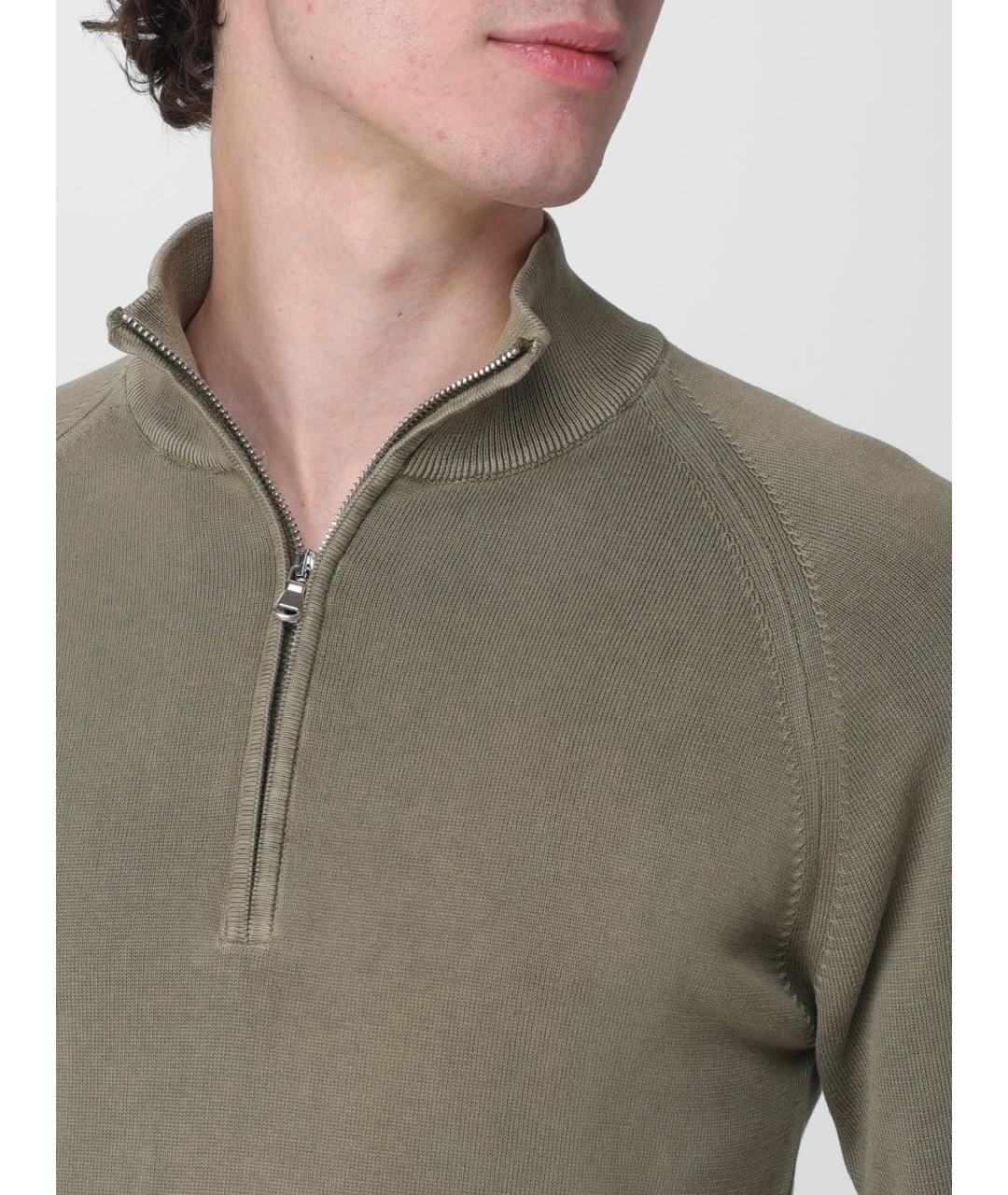 BLAUER Хаки хлопковый джемпер / свитер, фото 3
