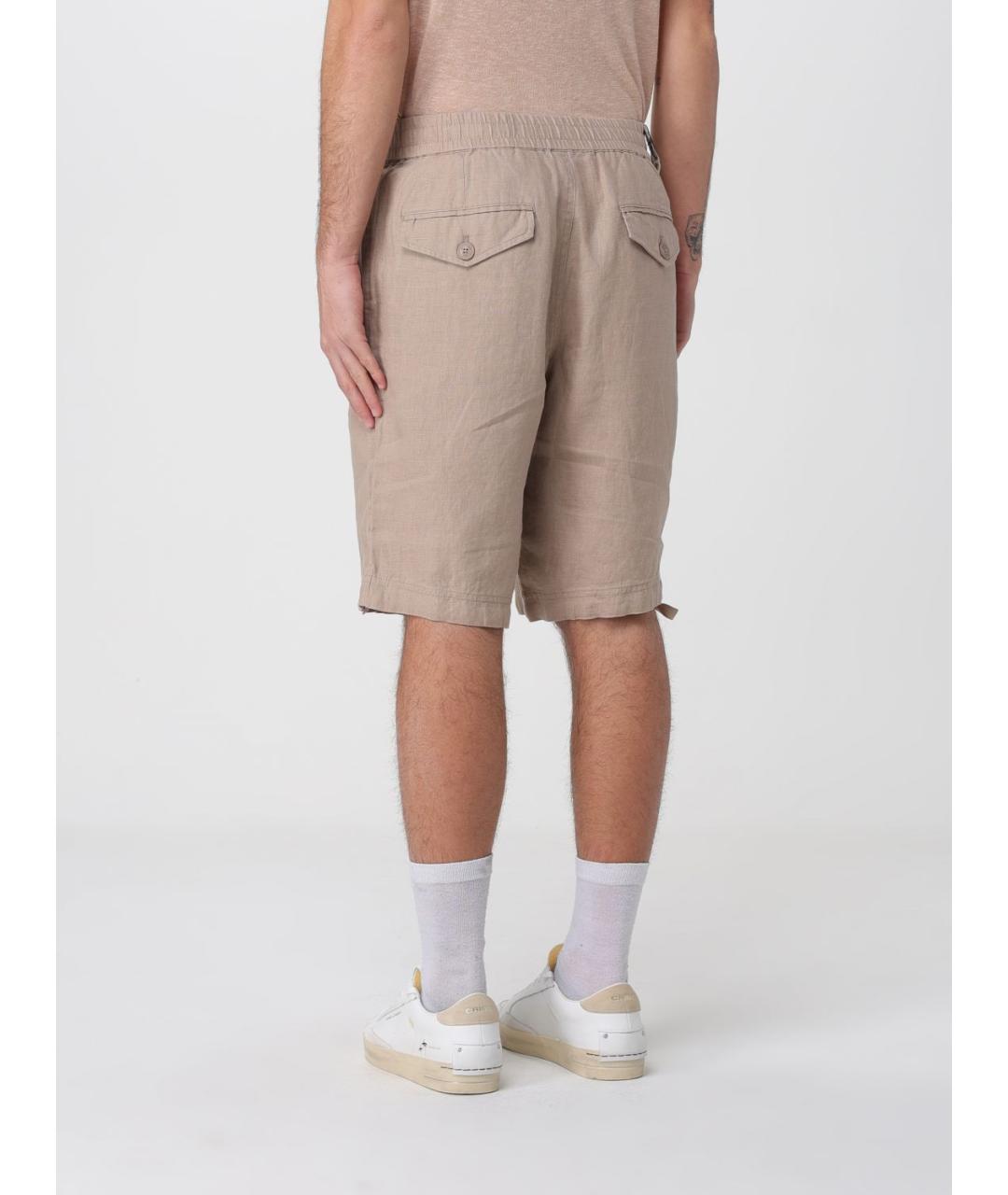 BLAUER Бежевые льняные шорты, фото 2