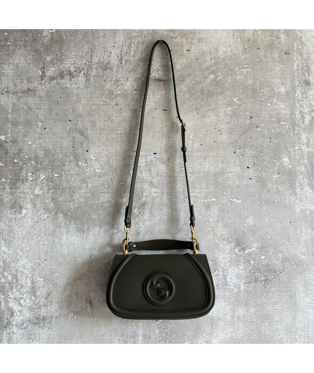 GUCCI Зеленая кожаная сумка тоут, фото 5