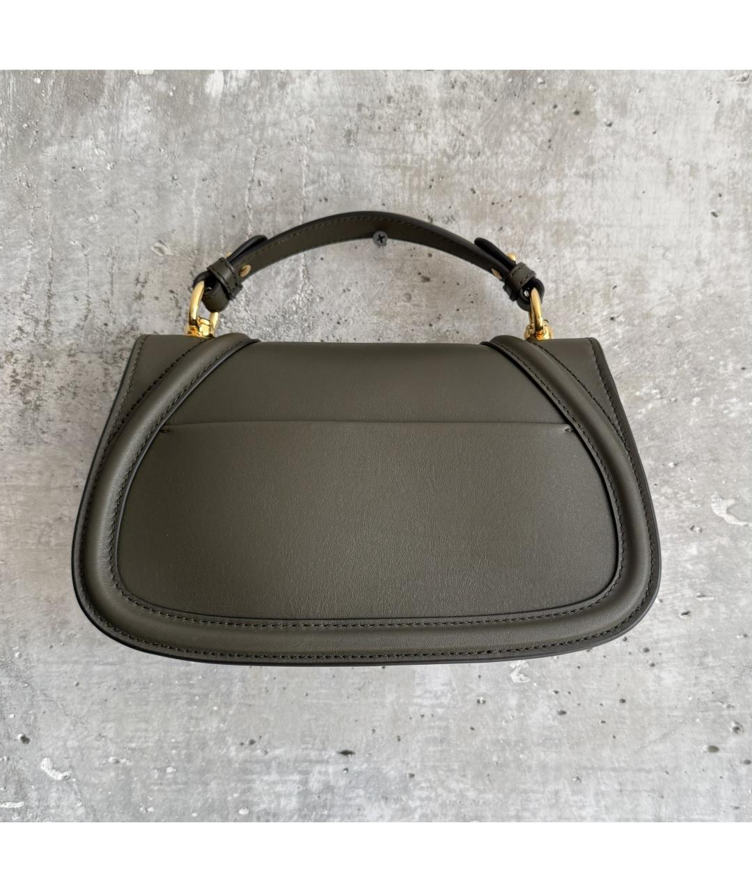 GUCCI Зеленая кожаная сумка тоут, фото 2