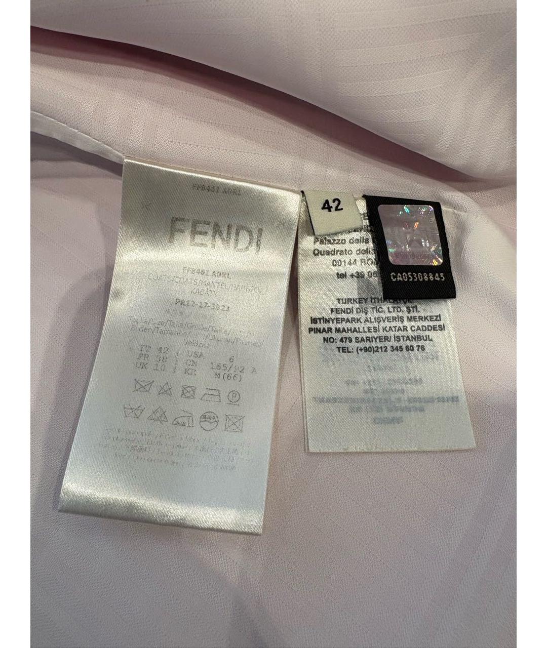 FENDI Розовое пальто, фото 8