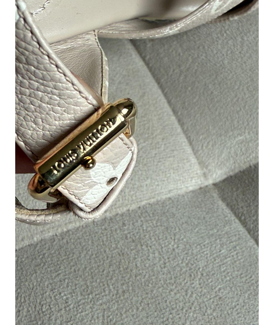 LOUIS VUITTON Бежевые кожаные босоножки, фото 7