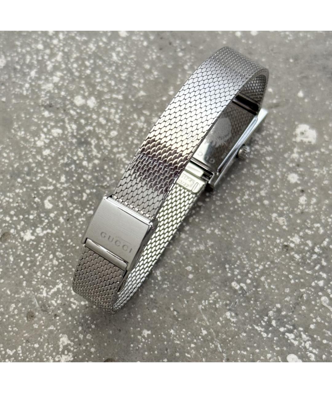 GUCCI Серебряные стеклянные часы, фото 5