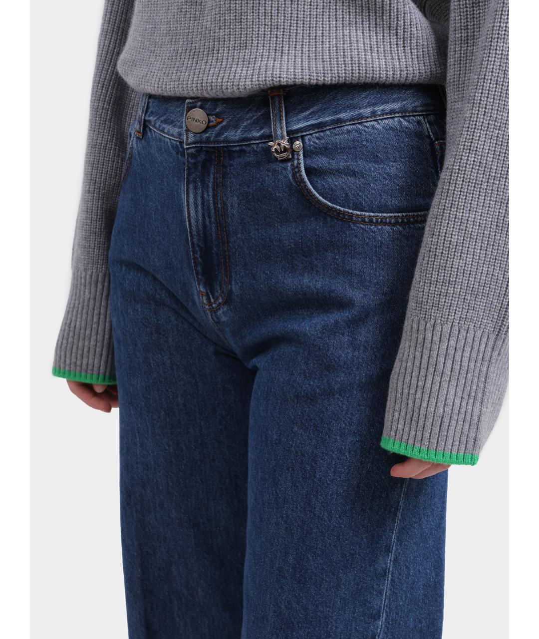 PINKO Синие прямые джинсы, фото 4