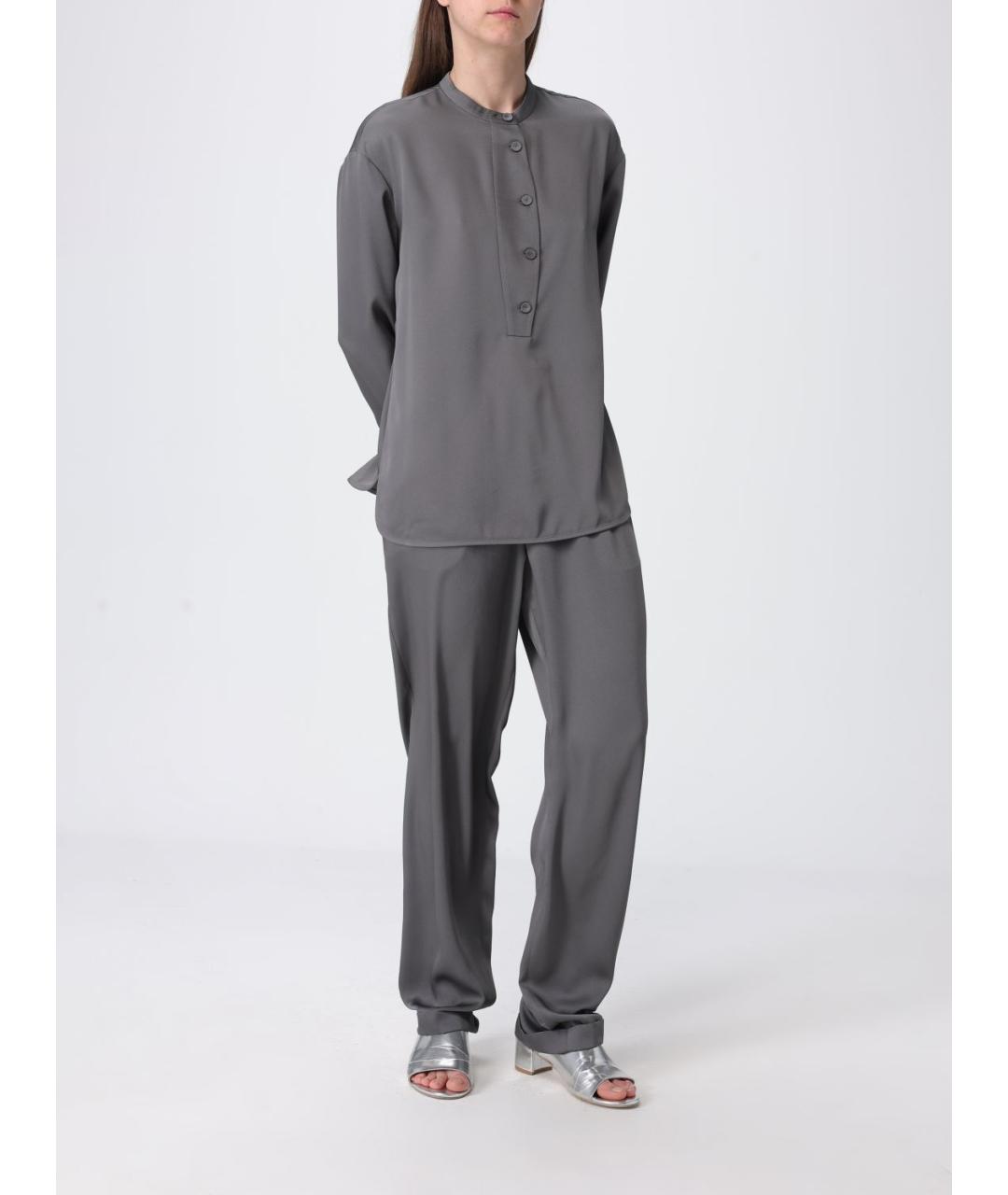 EMPORIO ARMANI Серая полиэстеровая рубашка, фото 2