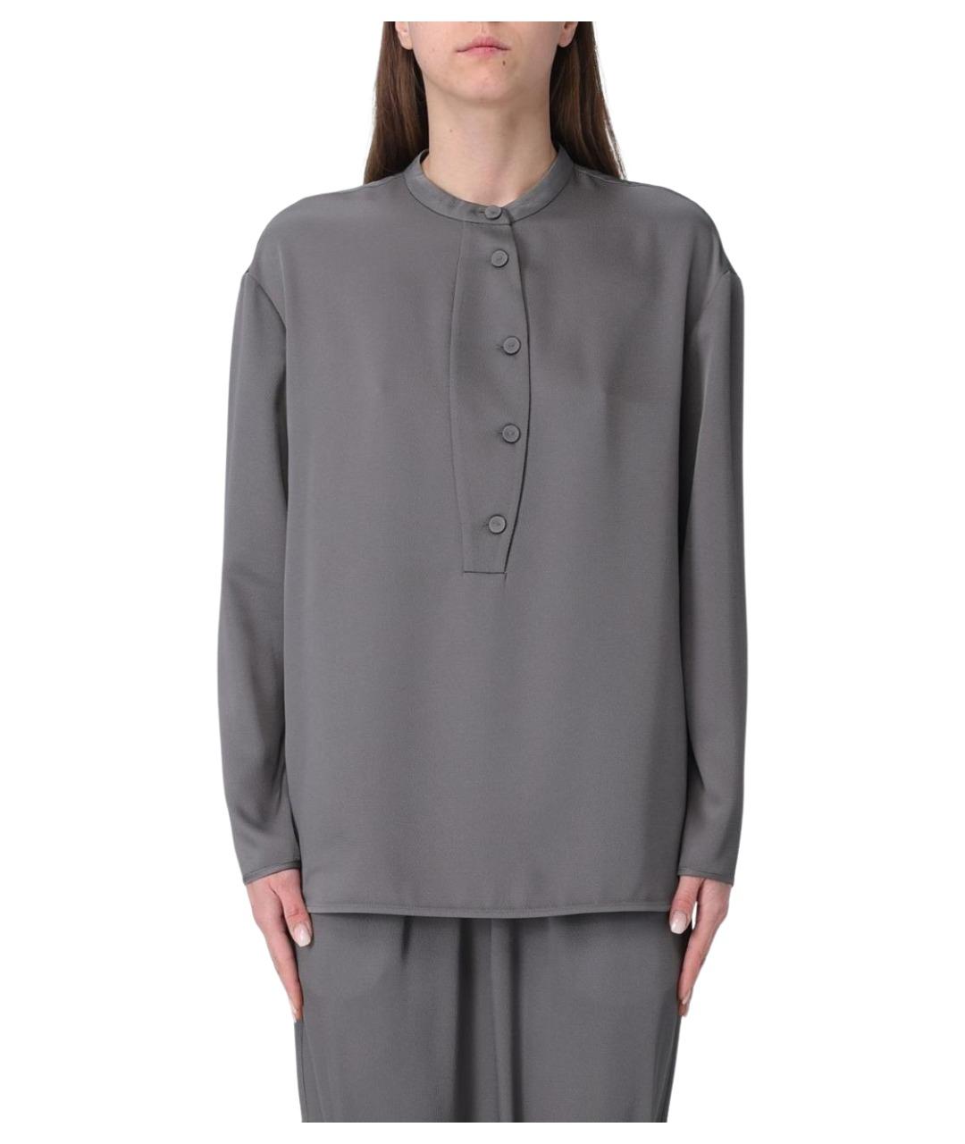 EMPORIO ARMANI Серая полиэстеровая рубашка, фото 1