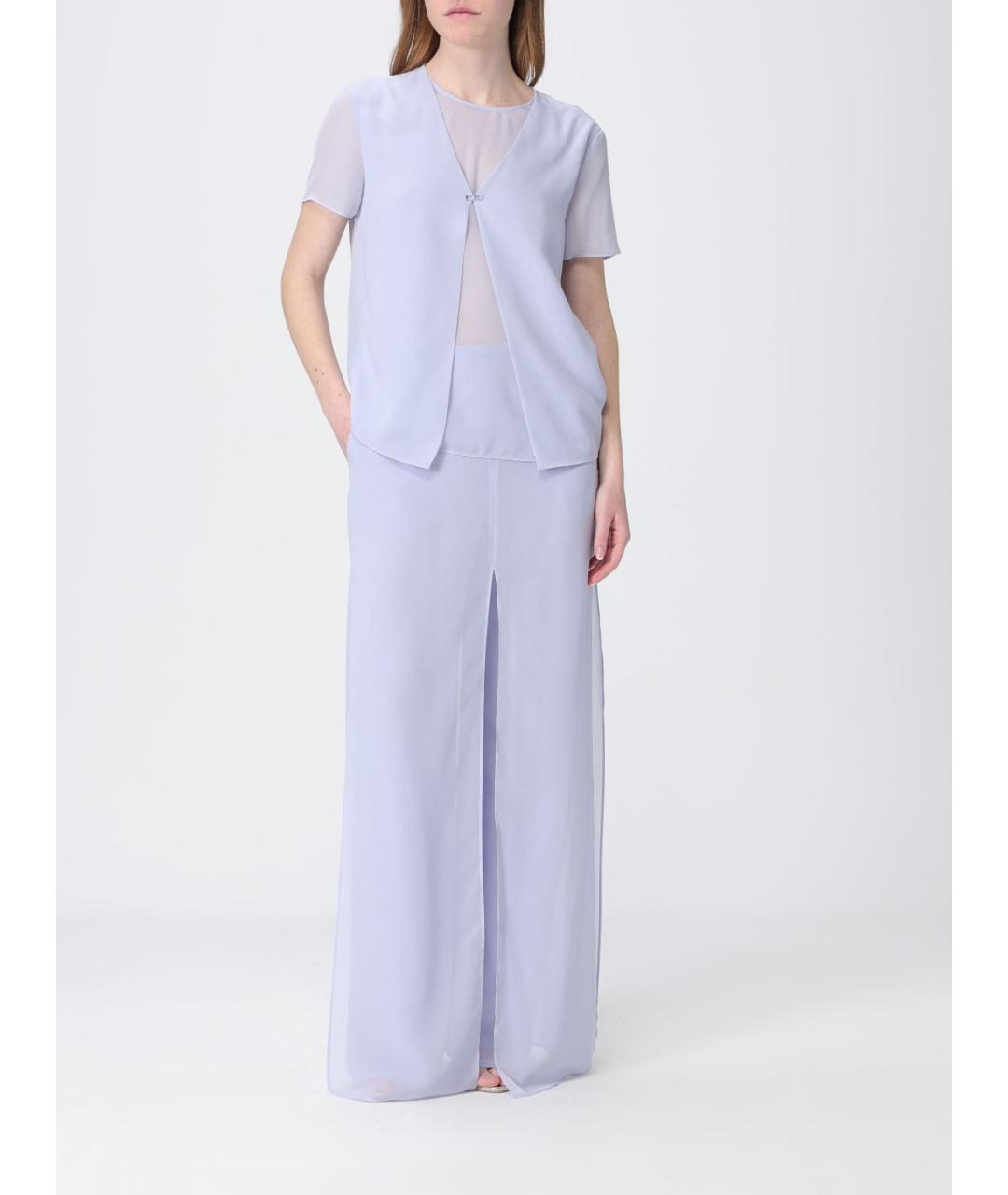 EMPORIO ARMANI Фиолетовая полиэстеровая футболка, фото 2