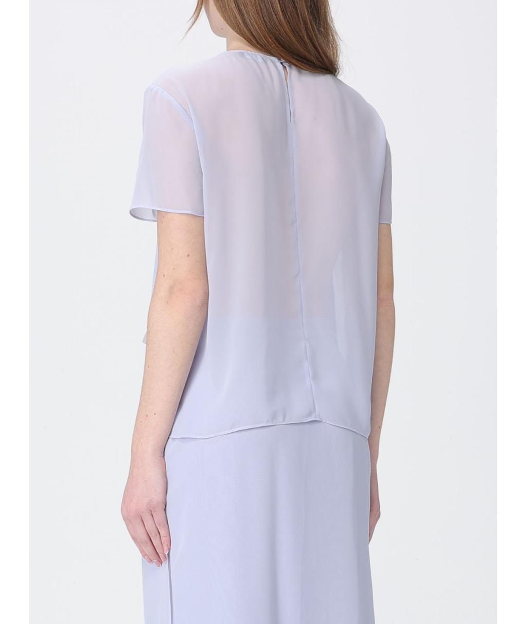 EMPORIO ARMANI Фиолетовая полиэстеровая футболка, фото 3