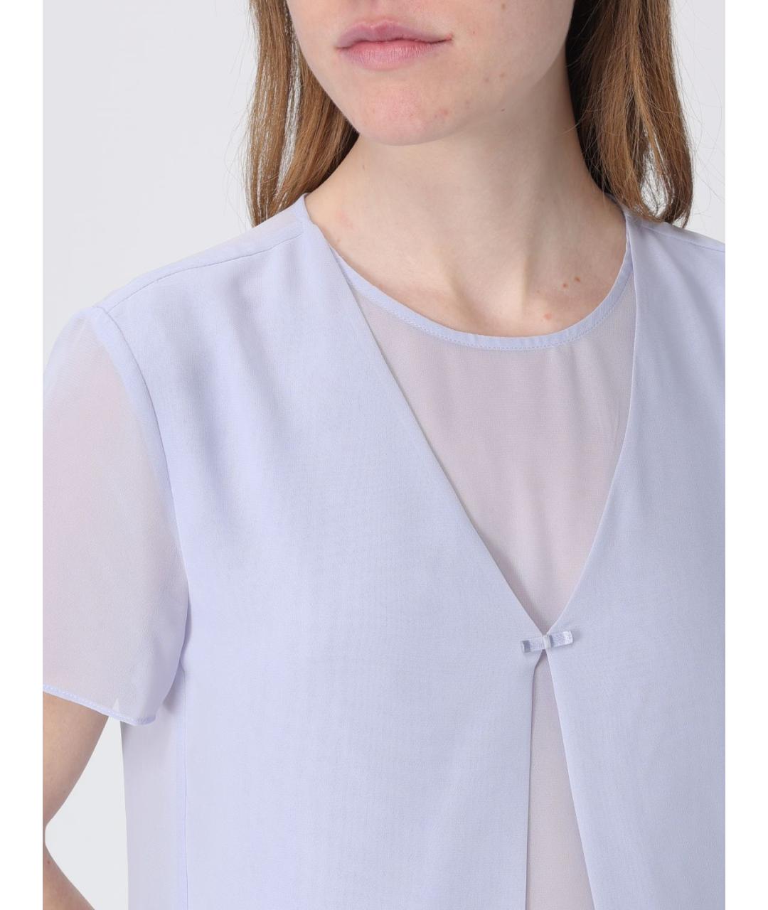 EMPORIO ARMANI Фиолетовая полиэстеровая футболка, фото 4