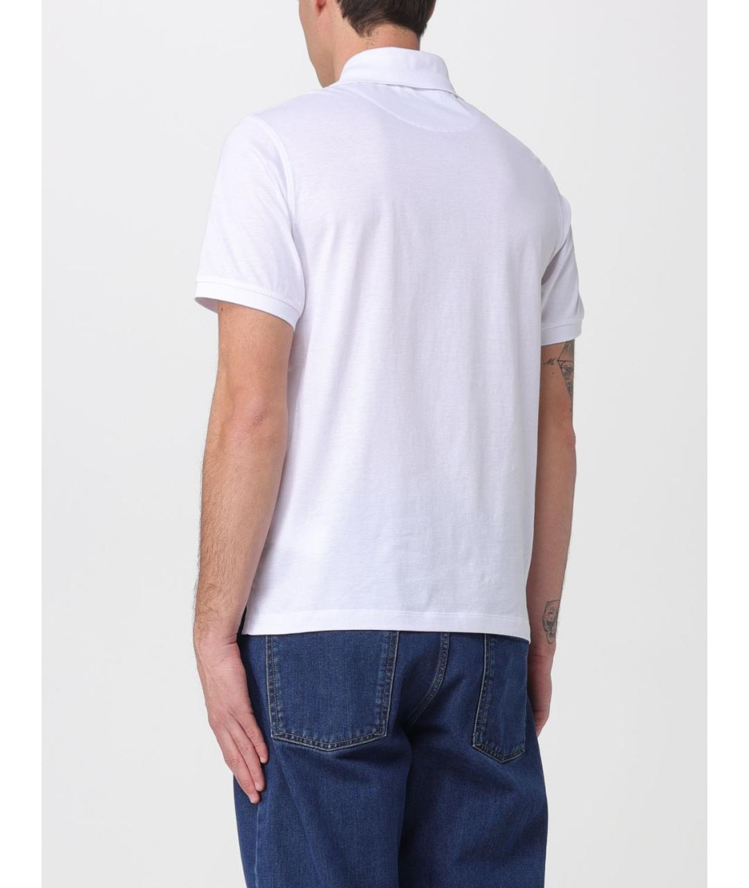BELSTAFF Белое хлопковое поло с коротким рукавом, фото 2