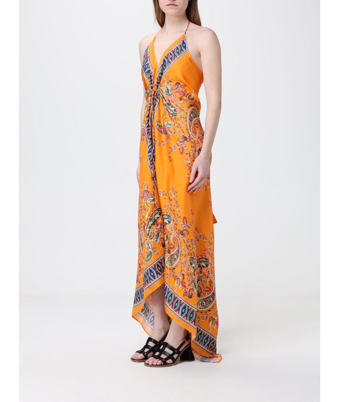 ETRO Мульти шелковое повседневное платье, фото 4