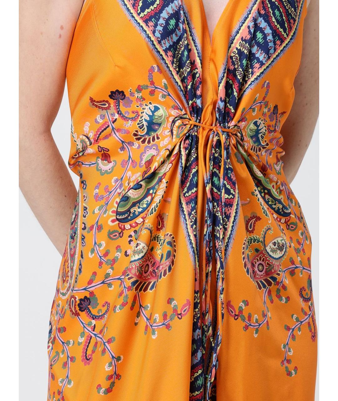 ETRO Мульти шелковое повседневное платье, фото 5