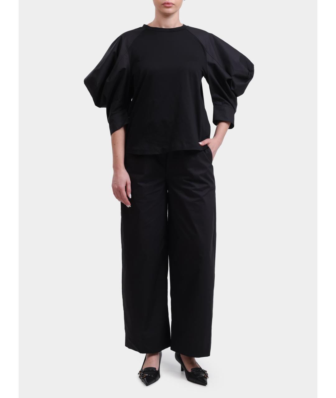 MEIMEIJ Черные прямые брюки, фото 2