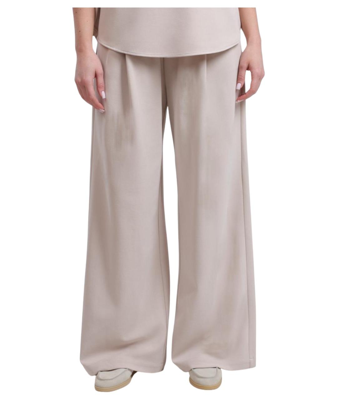 MEIMEIJ Бежевые прямые брюки, фото 1