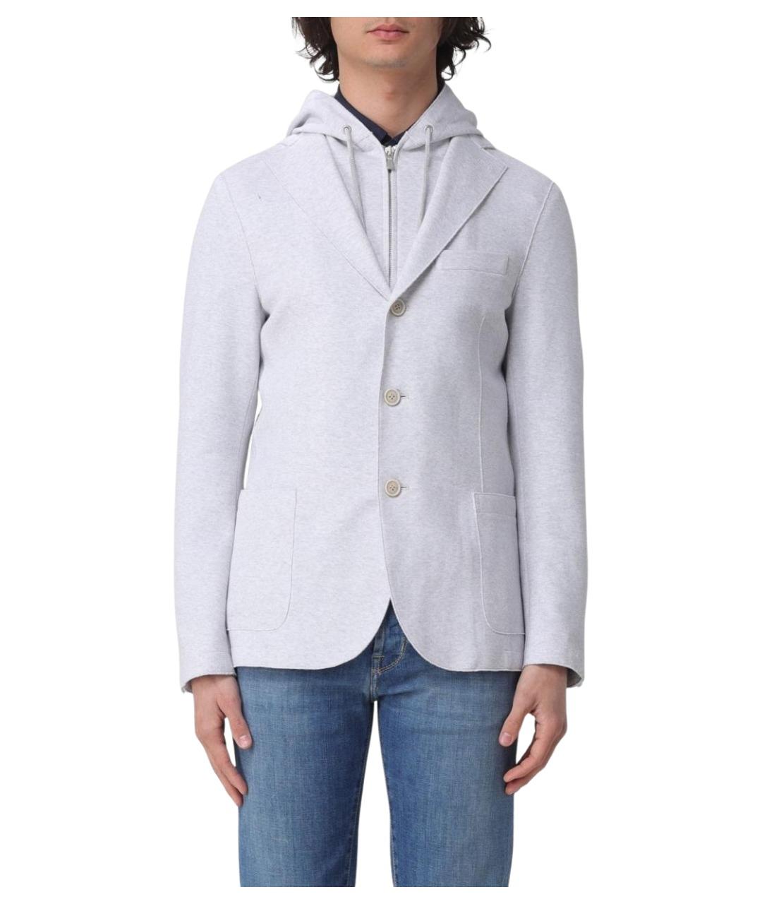 ELEVENTY Серый хлопковый пиджак, фото 1