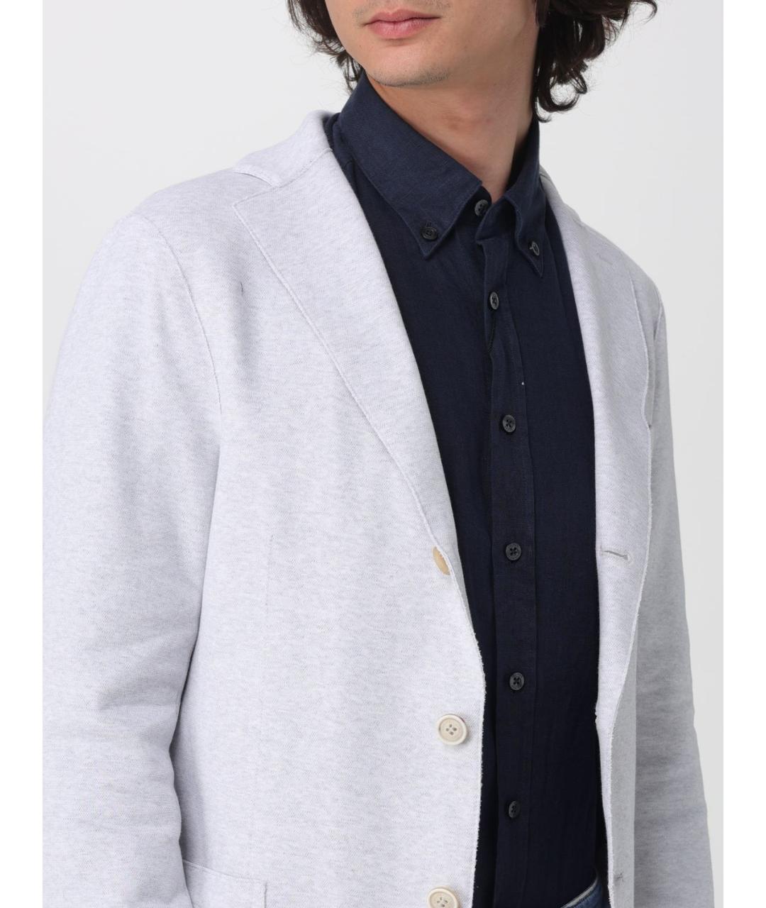 ELEVENTY Серый хлопковый пиджак, фото 4