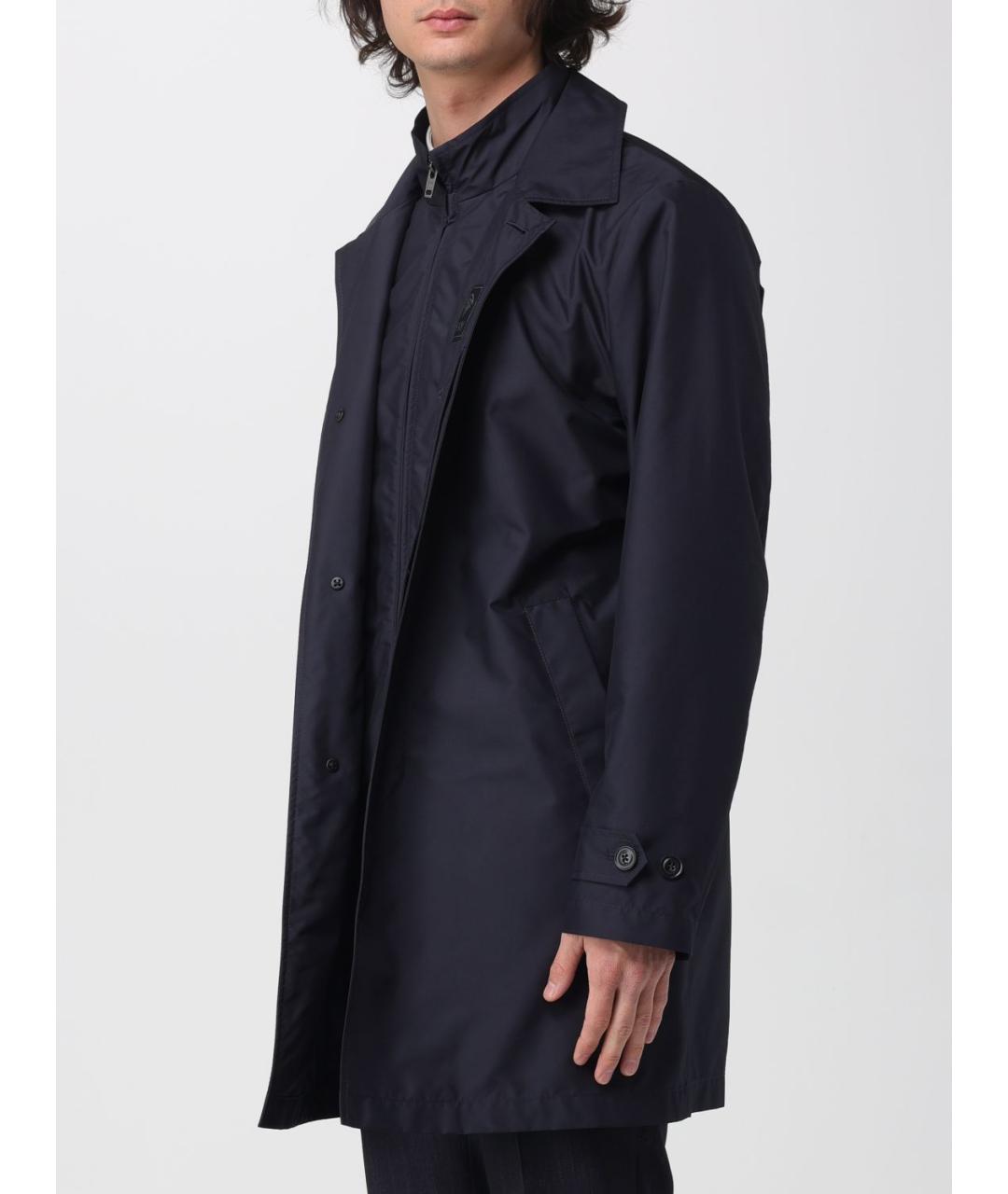 FAY Темно-синий полиамидовый тренч / плащ, фото 3