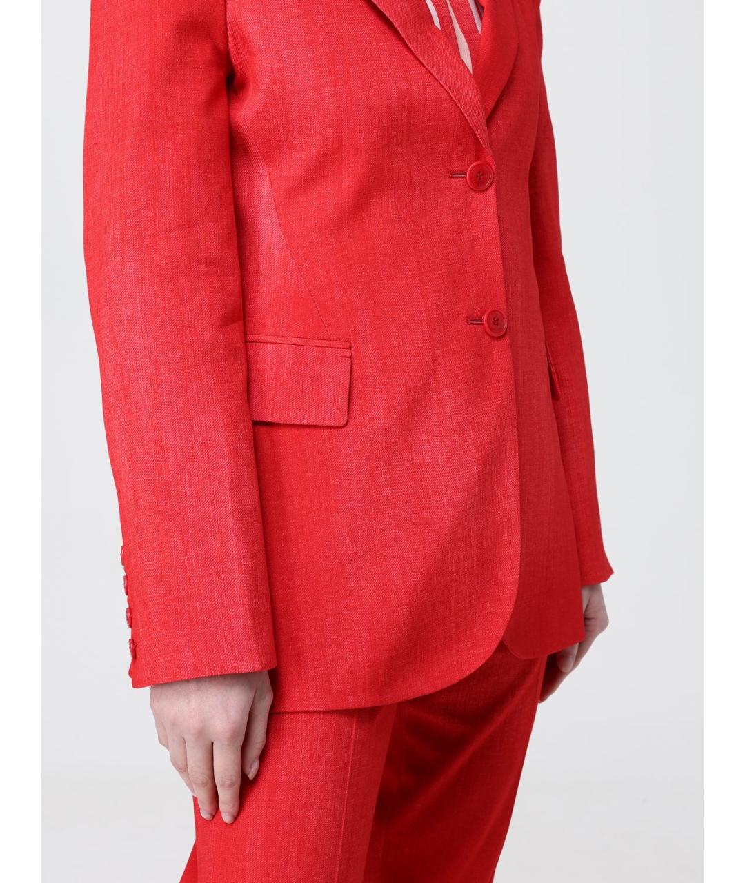 ERMANNO SCERVINO Красный вискозный жакет/пиджак, фото 5