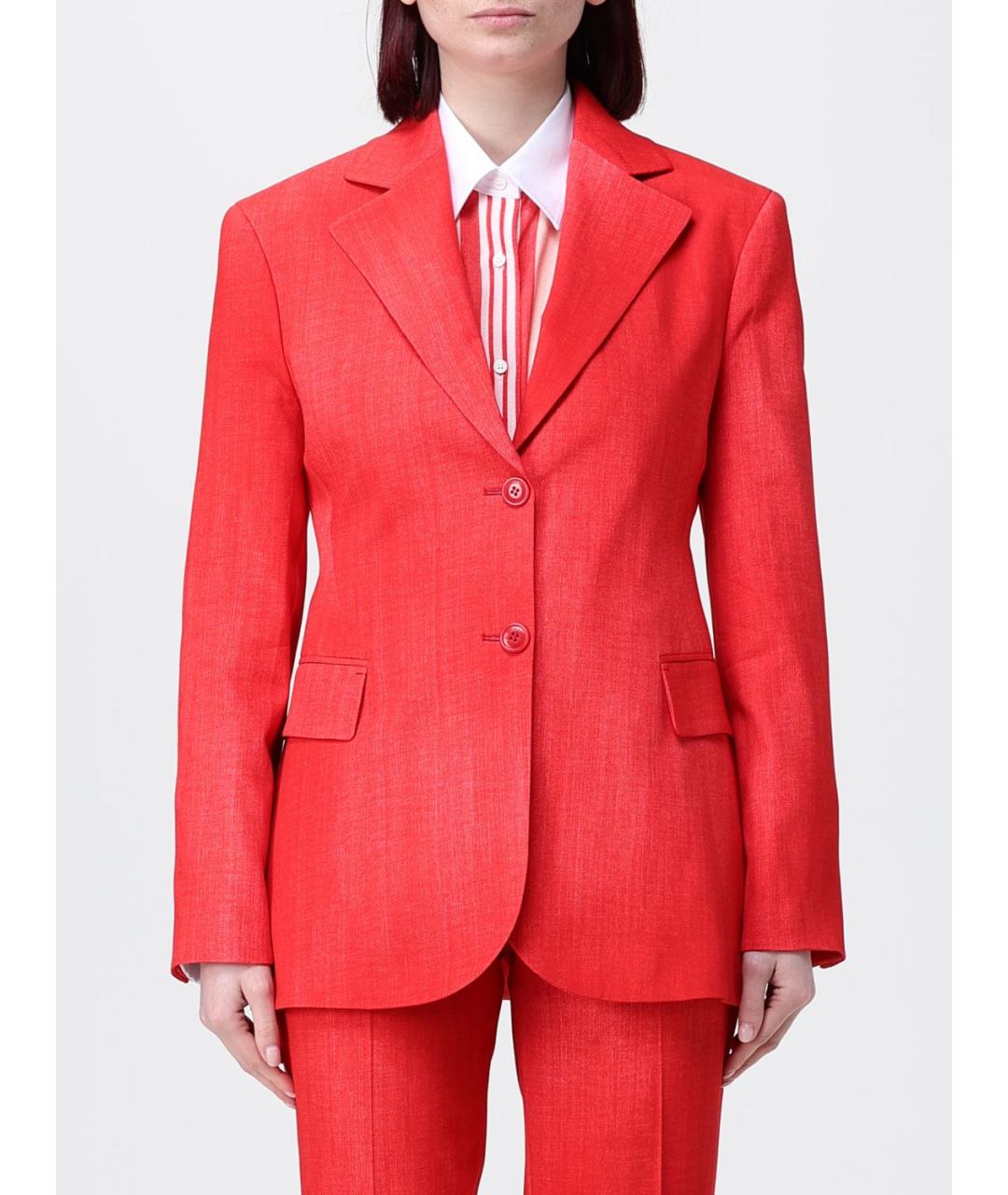 ERMANNO SCERVINO Красный вискозный жакет/пиджак, фото 6