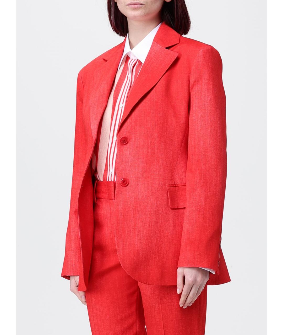 ERMANNO SCERVINO Красный вискозный жакет/пиджак, фото 4
