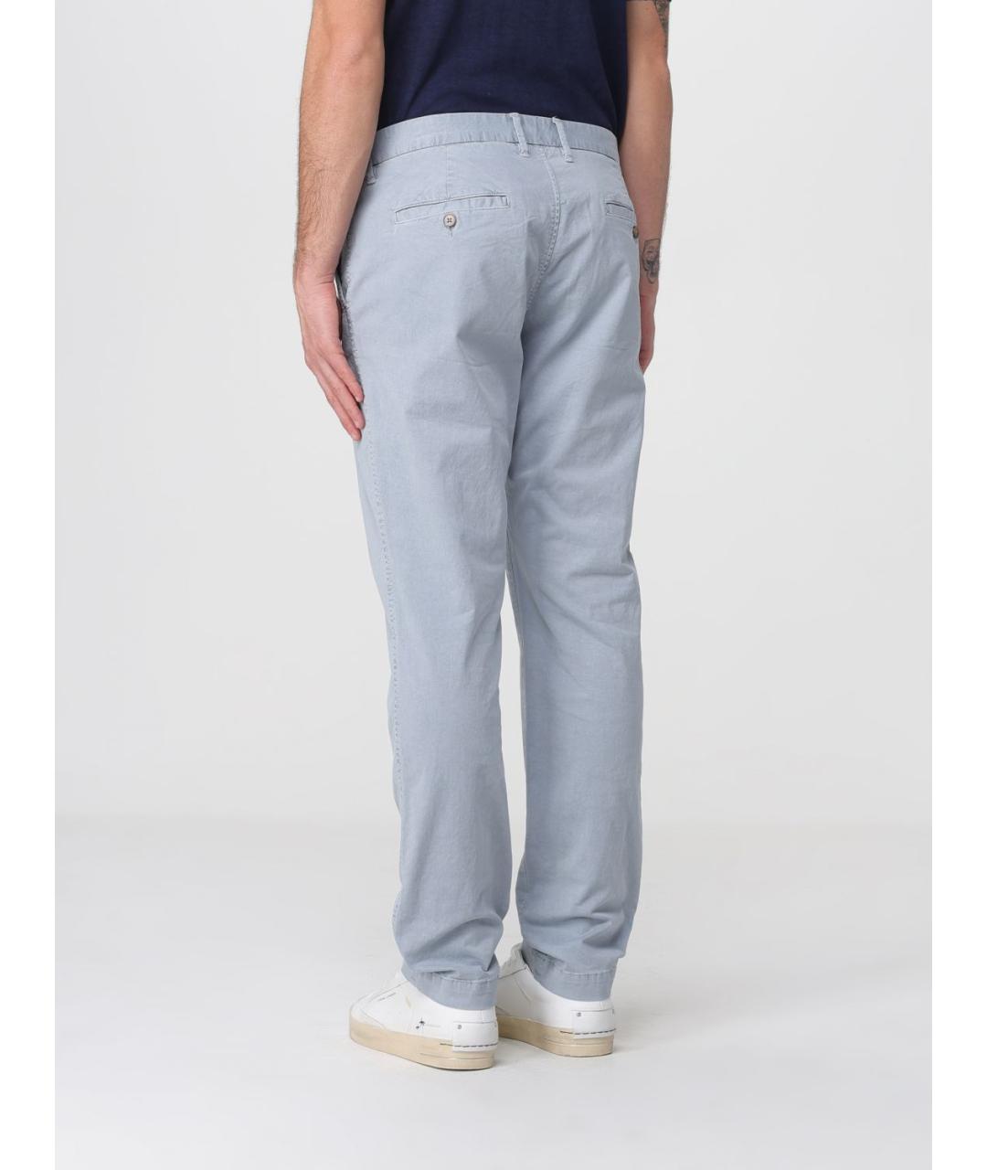 BLAUER Голубые хлопковые брюки чинос, фото 2