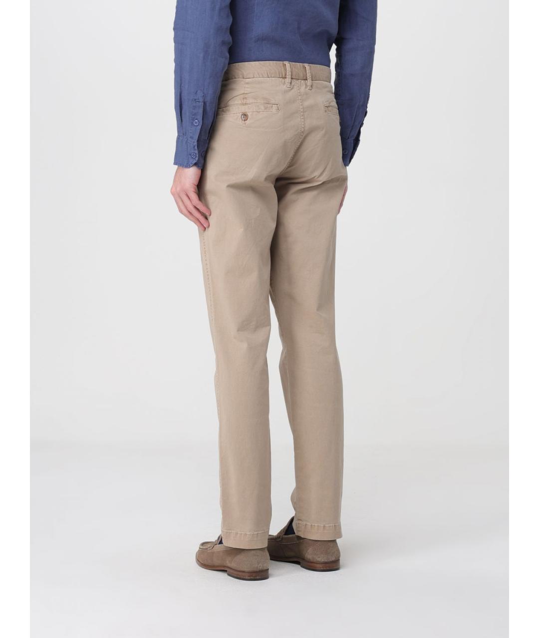 BLAUER Бежевые хлопковые брюки чинос, фото 2