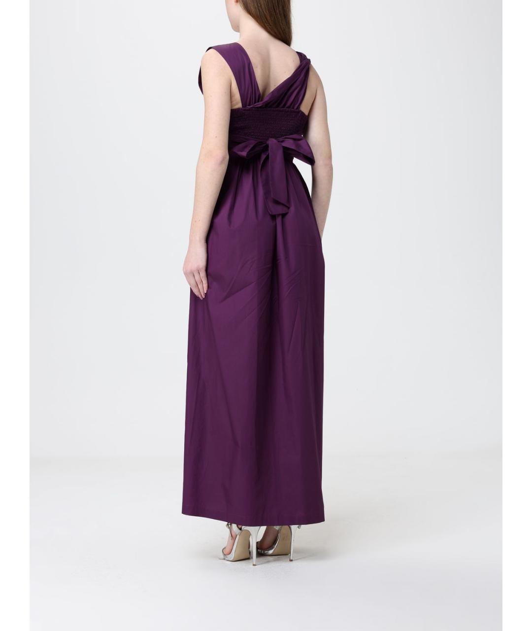 TELA Фиолетовое хлопковое вечернее платье, фото 2