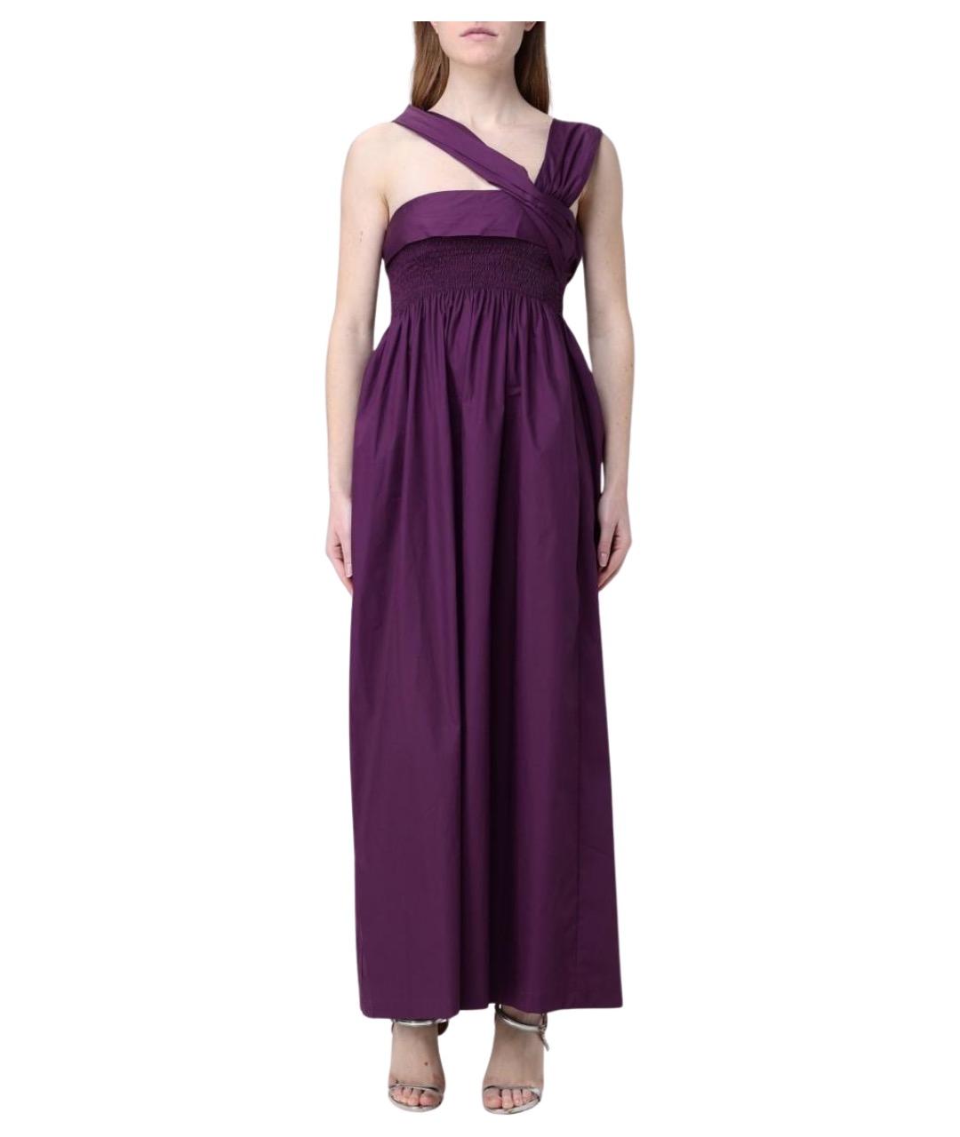 TELA Фиолетовое хлопковое вечернее платье, фото 1