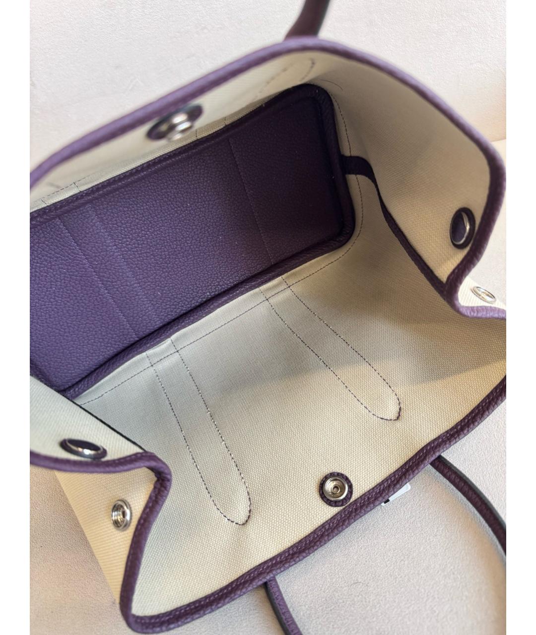 HERMES Бежевая деним сумка тоут, фото 6