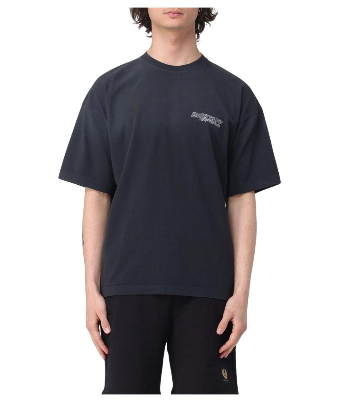 BELSTAFF Черная хлопковая футболка, фото 1