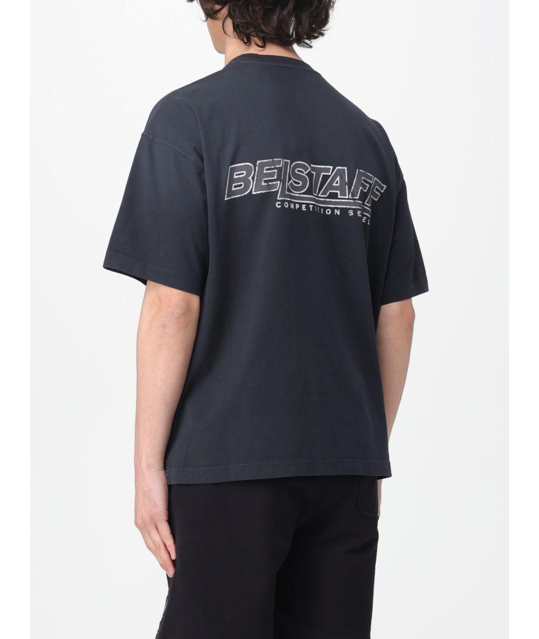 BELSTAFF Черная хлопковая футболка, фото 2