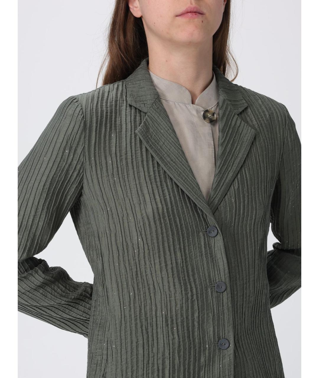 EMPORIO ARMANI Хаки полиамидовый жакет/пиджак, фото 5