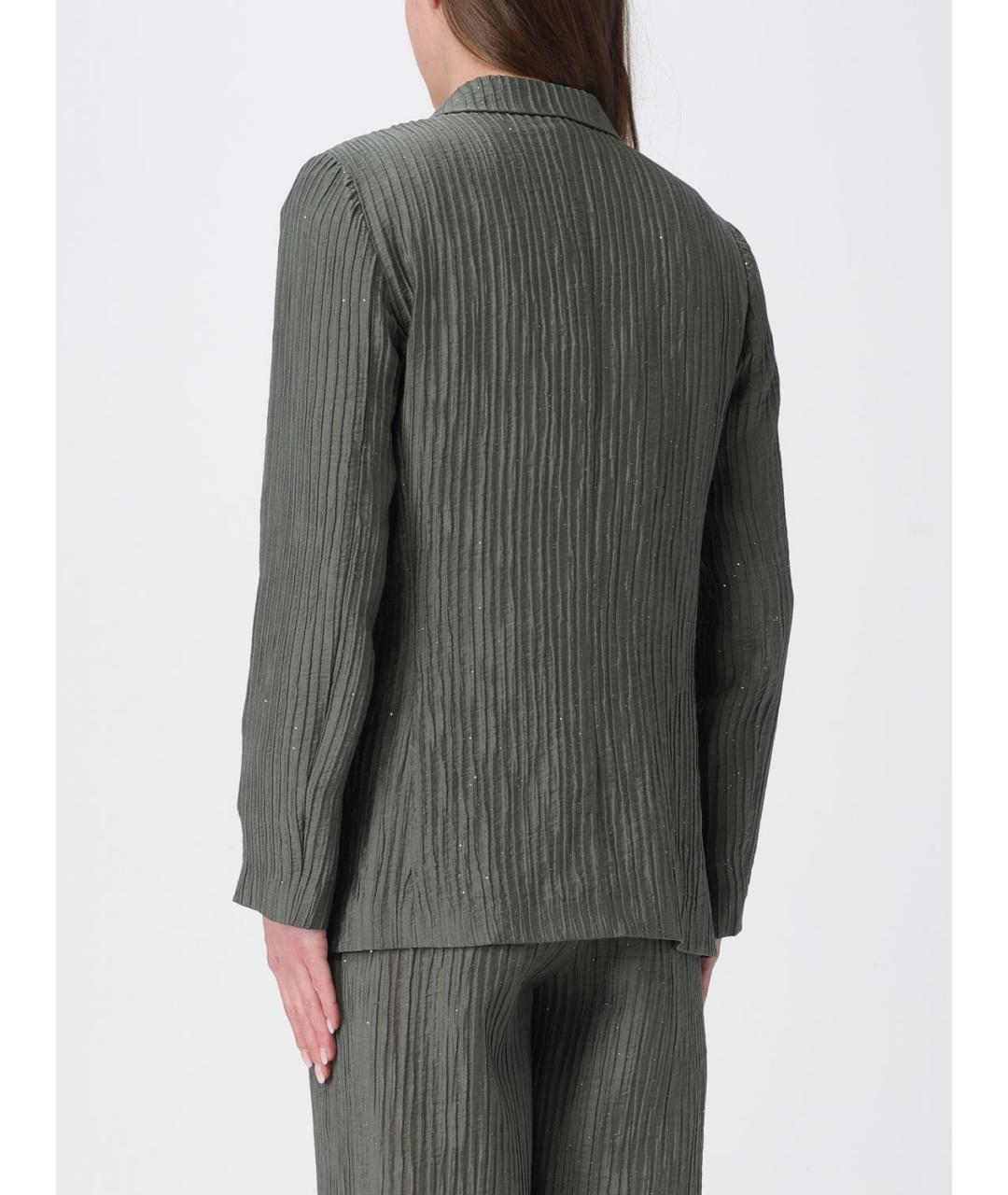 EMPORIO ARMANI Хаки полиамидовый жакет/пиджак, фото 3