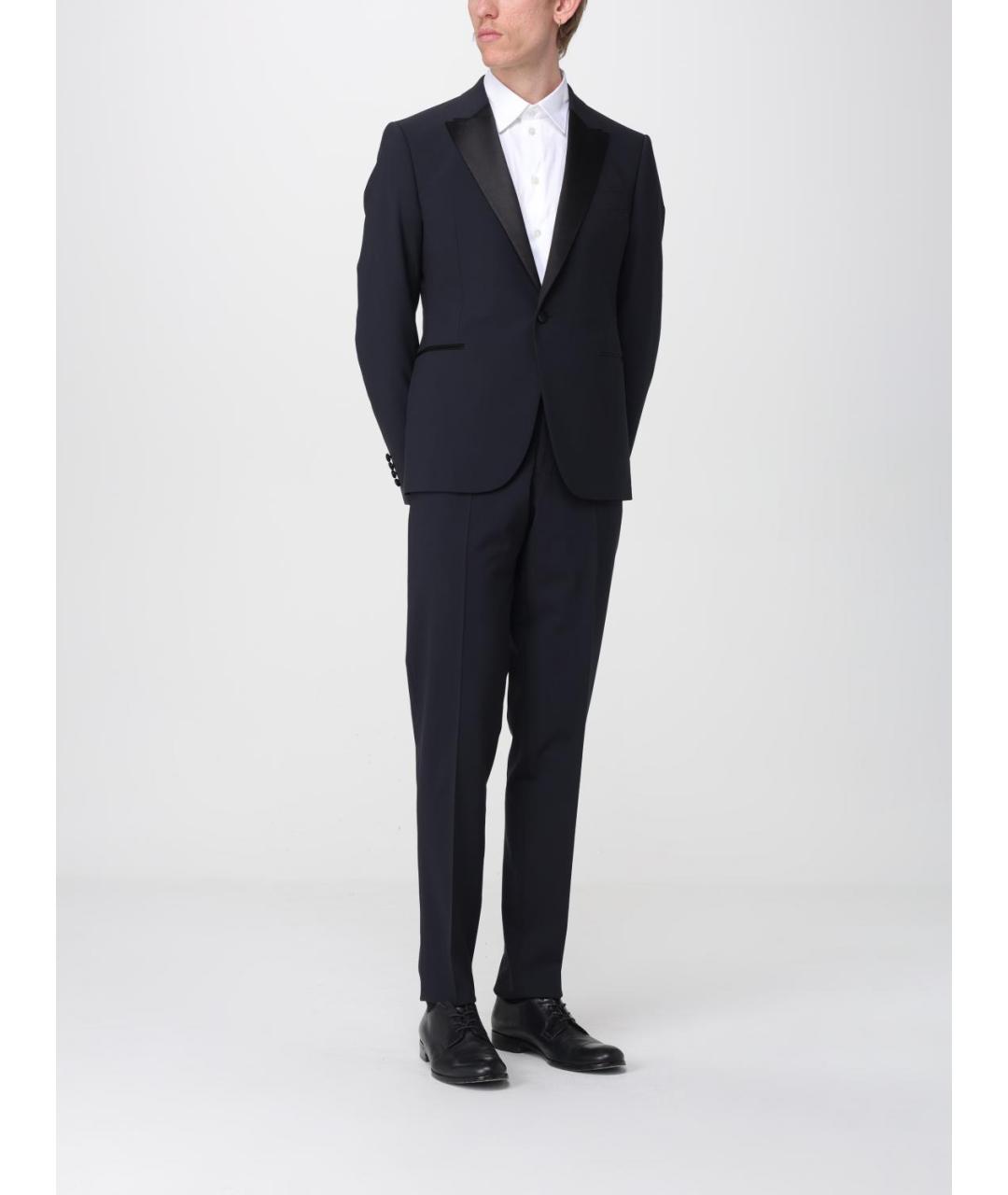 EMPORIO ARMANI Темно-синий классический костюм, фото 2