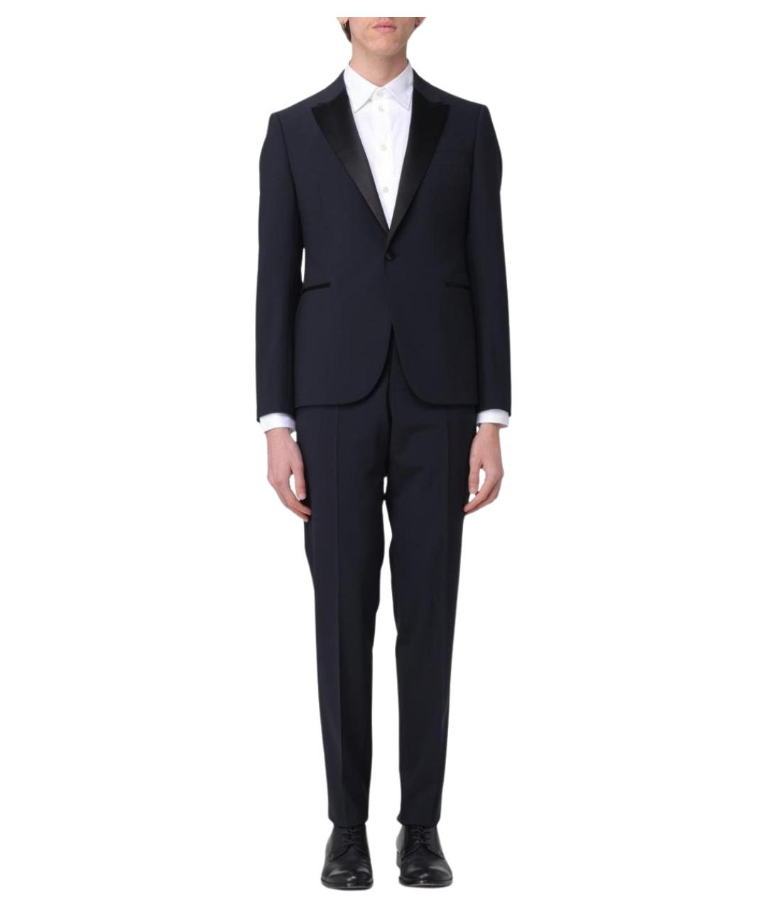 EMPORIO ARMANI Темно-синий классический костюм, фото 1