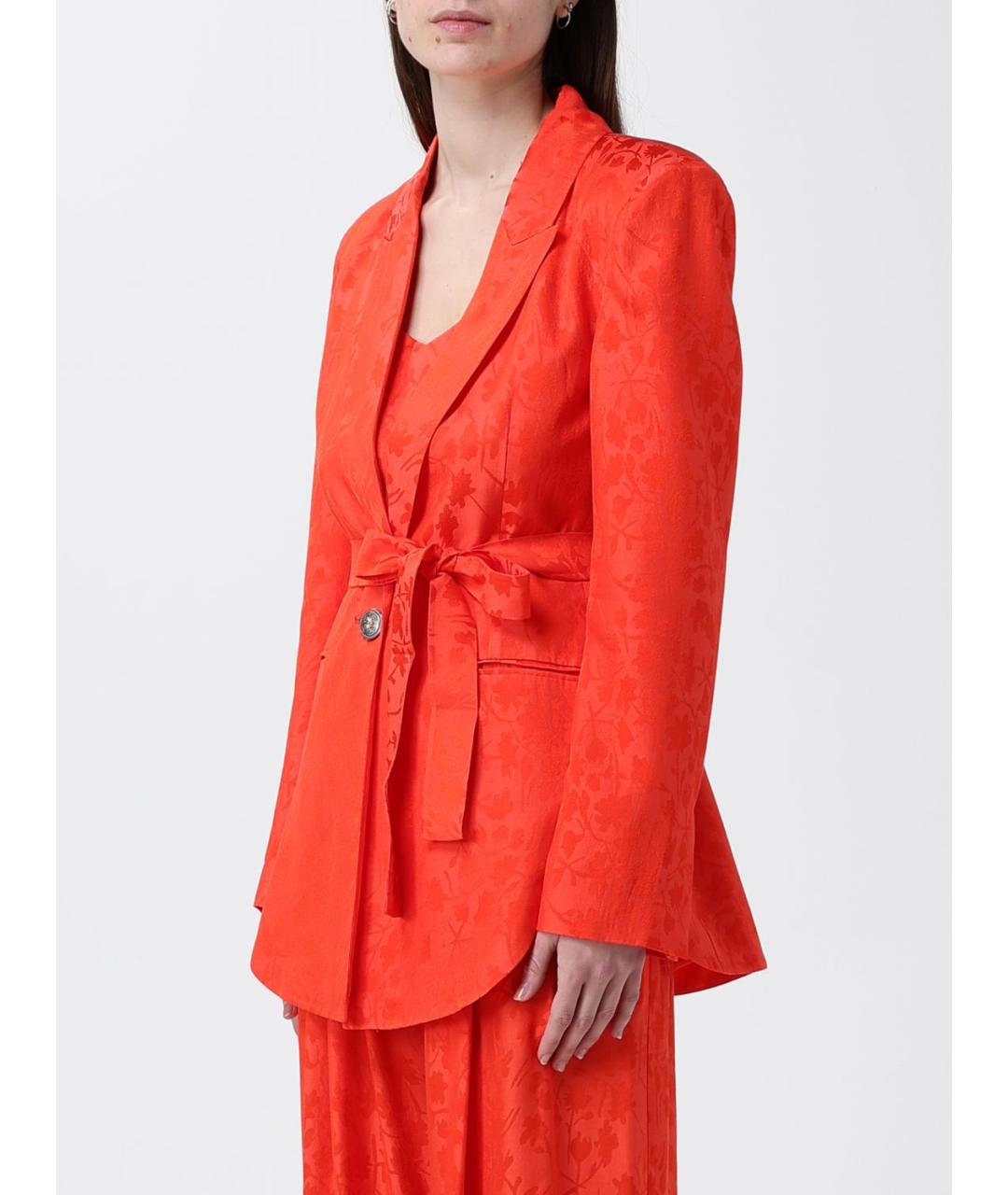 PINKO Коралловый вискозный жакет/пиджак, фото 4